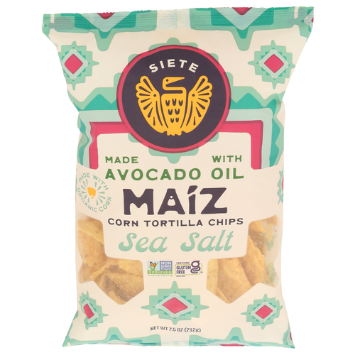Siete Sea Salt White Yellow Corn Tortilla Chip - 7.5 Ounce