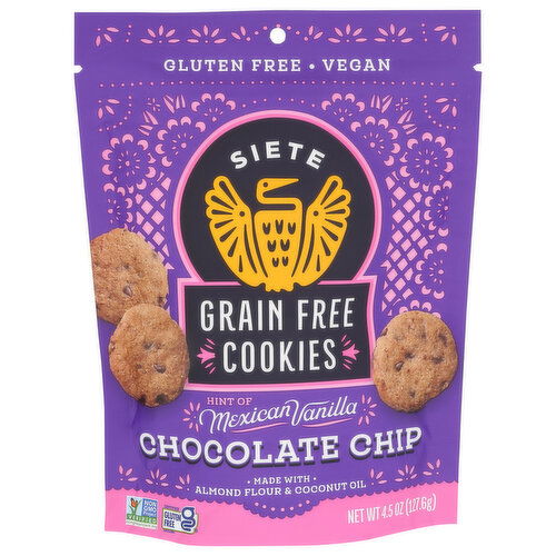 Siete Mex Van Choc Chip Cookies - 4.5 Ounce