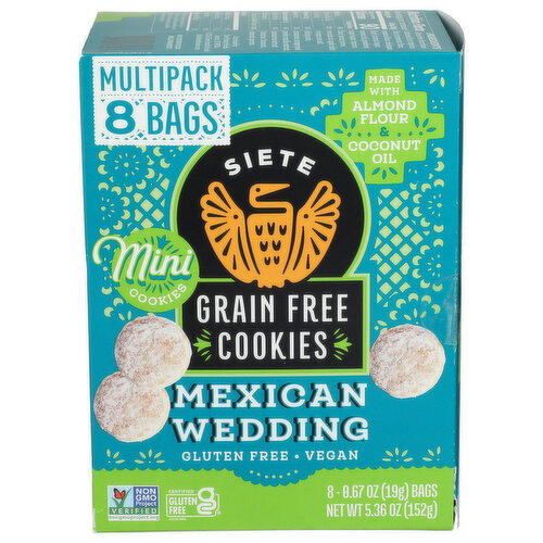 Siete Mexican Wedding Cookie Multipack - 0.67 Ounce - 8 Count