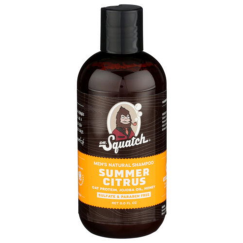 DR. SQUATCH Summer Citrus Sulfate & Paraben Free Shampoo - 8 Fluid Ounce