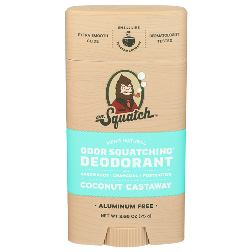 DR. SQUATCH Coconut Castaway Wide Stick Deodorant - 2.65 Ounce