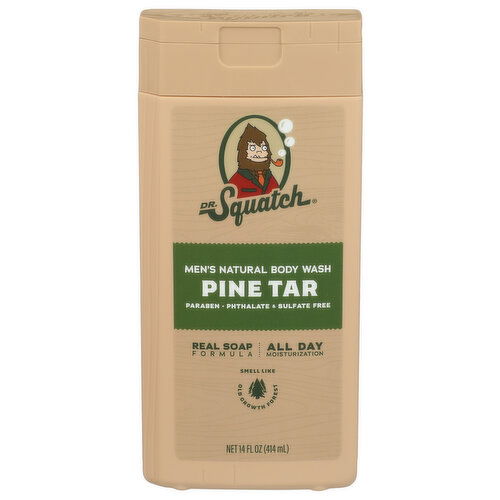 DR. Squatch Shea Butter, Oat Protein, Pine Tar Body Wash Non-Exfoliating 4 Case Pack - 14 Fluid Ounce Image 1 of 3