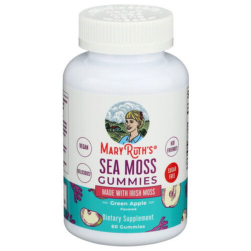 MARYRUTH's Green Apple Sea Moss Gummies - 60 Count