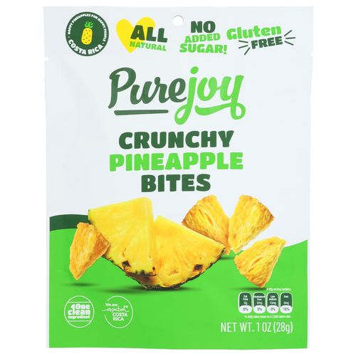 Purejoy Pineapple Dried Bites - 1 Ounce