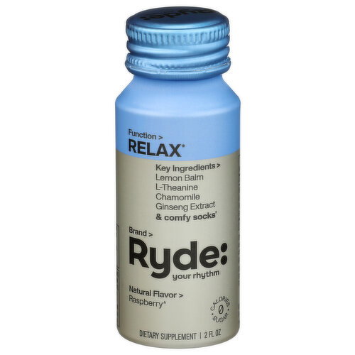 RYDE: Your Rhythm Raspberry Dietary Supplement - 2 Fluid Ounce