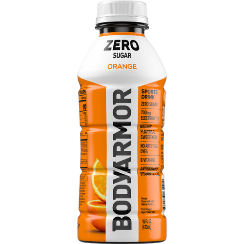 Bodyarmor Zero Sugar Orange Sports Drink Bottle - 16 Fluid Ounce Image 1 of 2
