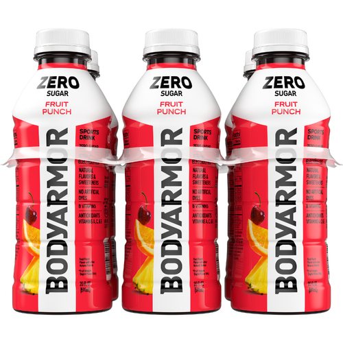 Bodyarmor Zero Sugar Fruit Punch Sports Drink Bottles - 120 Fluid Ounce