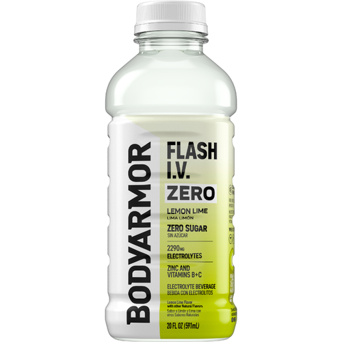 Bodyarmor Flash I.V. Zero Sugar Lemon Lime Electrolyte Sports Drink, Bottle - 20 Fluid Ounce