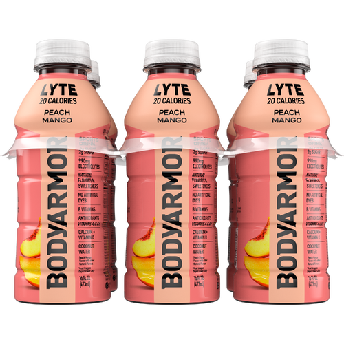 Bodyarmor Peach Mango Sports Drink Bottles - 16 Fluid Ounce - 6 Count Image 1 of 2