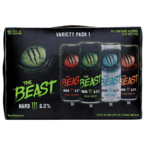 Monster Malt Beverage, Variety Pack - 12 Fluid Ounce - 12 Count
