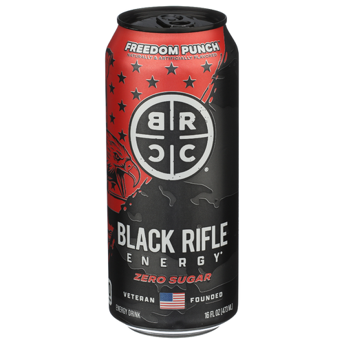Black Rifle Coffee Company Fruit Punch Carbonated Caffine Energy Zero Sugar Drink, Freedom Punch - 16 Fluid Ounce Image 1 of 4