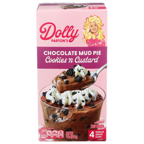 Dolly Parton Chocolate Mud Pie Cookies 'N Custard - 3.5 Ounce - 4 Count