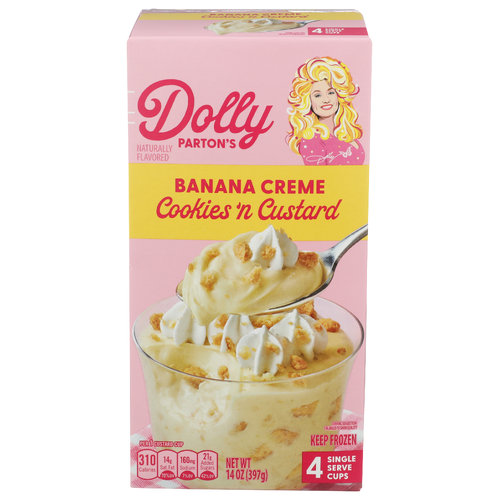 Dolly Parton Banana Creme Cookies 'N Custard - 3.5 Ounce - 4 Count