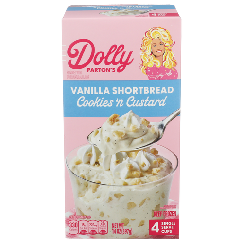 Dolly Parton Vanilla Shortbread Cookies 'N Custard - 3.5 Ounce - 4 Count