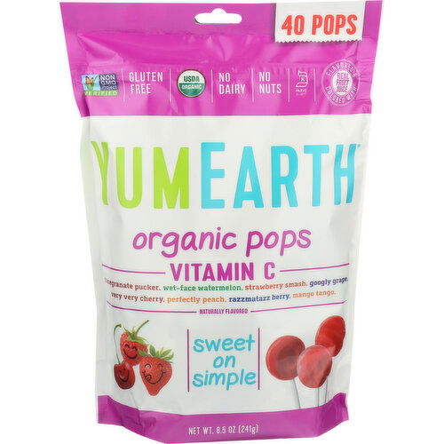 Yumearth Fruit Pops Vitc Organic - 8.5 Ounce