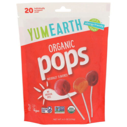 Yumearth Og Lollipops 20 Pops Sup - 20 Each