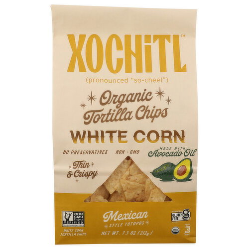 Xochitl Organic White Corn Avocado Oil Tortilla Chips - 7.5 Ounce Image 1 of 4