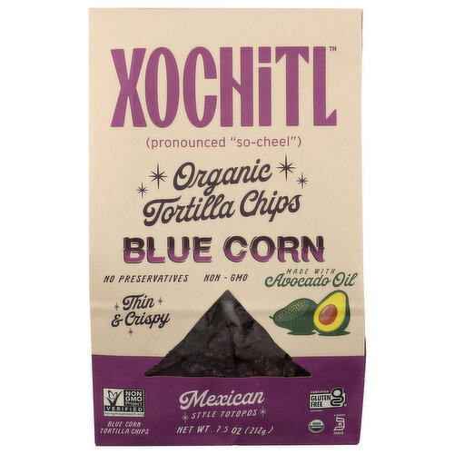 Xochitl Organic Blue Corn Avocado Oil Tortilla Chips - 7.5 Ounce Image 1 of 4