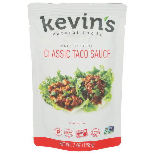 KEVIN's Natural Foods Classic Taco Sauce Paleo, Keto - 7 Ounce