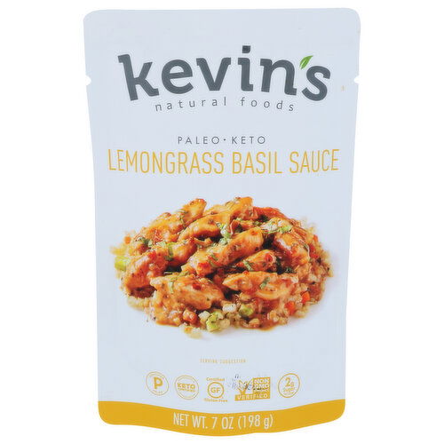 Kevin's Natural Foods Paleo, Keto Lemongrass Basil Sauce - 7 Ounce