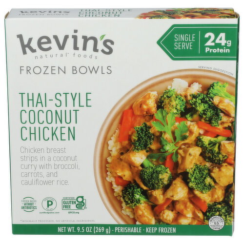 kevin's natural foods Gluten Free Thai-Style Coconut Chicken Bowl - 9.5 Ounce Image 1 of 4