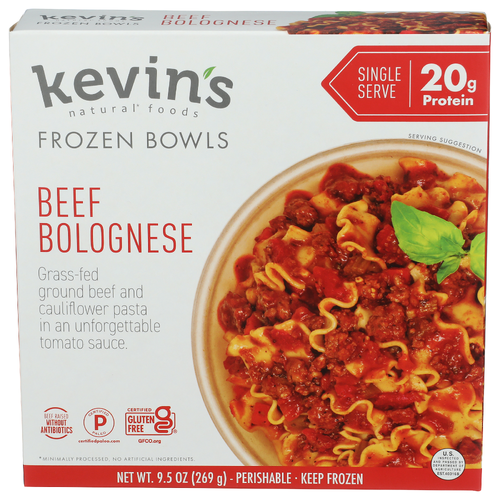 kevin's natural foods Gluten Free Beef Bolognese Bowl - 9.5 Ounce Image 1 of 4