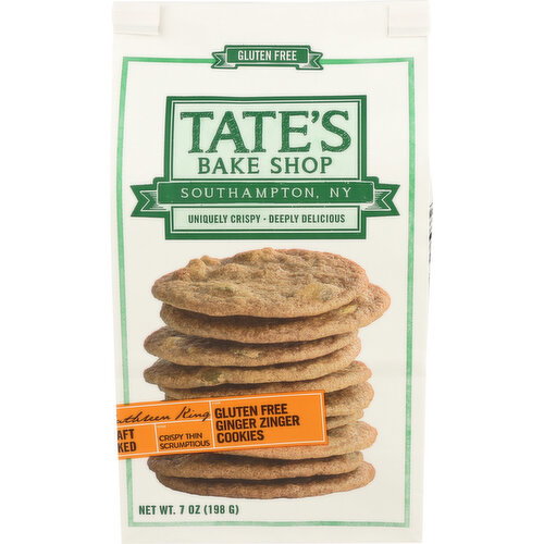 TATE's Bake Shop Cookies Gluten Free Ginger Zinger - 7 Ounce