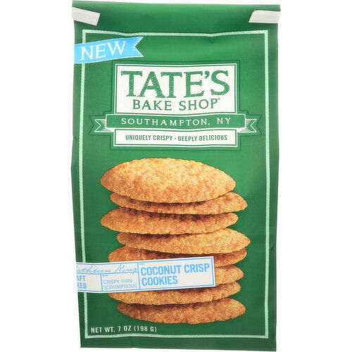 Tate's Bake Shop Cookie, Coconut Crisp Cookies - 7 Ounce