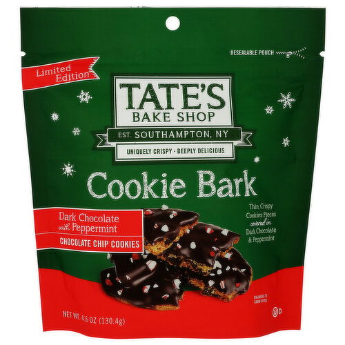 TATE's Bake Shop Peppermint Cookie Barkchocolate & Peppermint - 4.6 Ounce Image 1 of 4