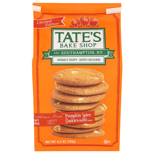 TATE's Bake Shop Cookie Pumpkin Spice Cookies, Limited Edition - 6.5 Ounce