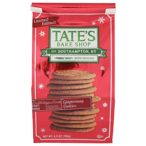 TATE's Bake Shop Cookie Gingersnap Shipper Holiday House - 6.5 Ounce