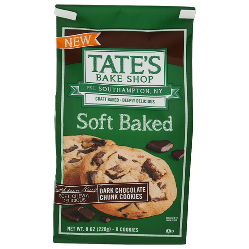 TATE's Bake Shop Dark Chocolate Chip Soft Baked Chunk Cookies - 8 Ounce Image 1 of 4