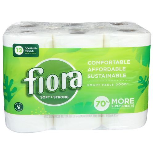 Fiora Soft + Strong Unscented Bath Tissue - 12 Count