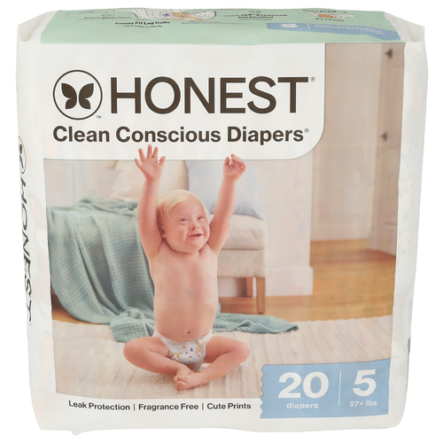Honest Unscented Clean Diapers So Delish Size 4 - 20 Count