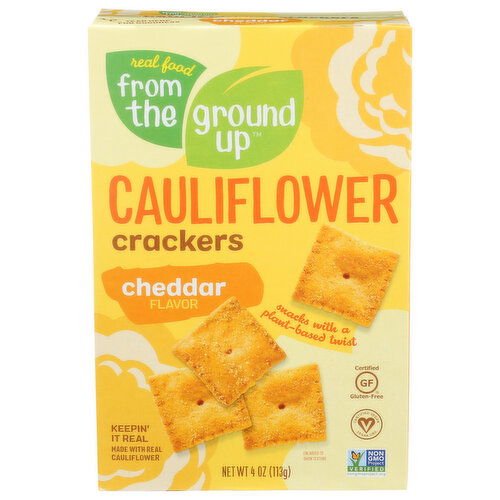 Real Food From The Ground Up Cracker Cauliflower Cheddar - 4 Ounce