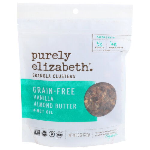 Purely Elizabeth Vanilla Almond Butter +mct Grain Free Nut Granola Mct - 8 Ounce