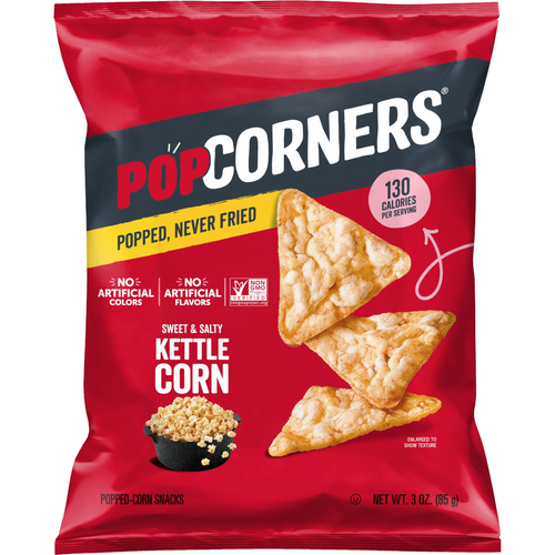 PopCorners Kettle Corn Popped-Corn Snacks Sweet & Salty - 3 Ounce
