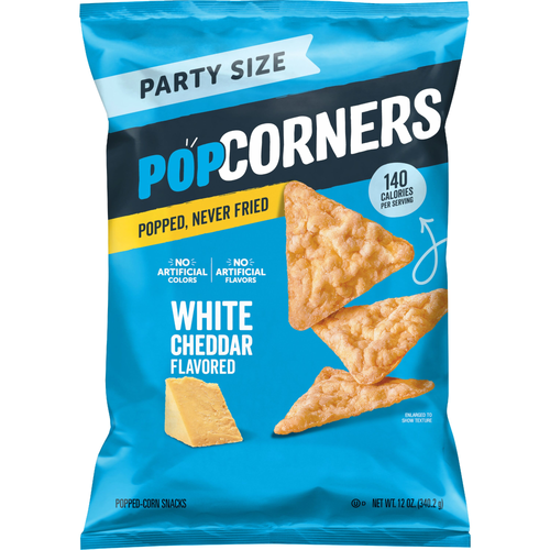 PopCorners Popped-Corn Snacks White Cheddar Flavored - 12 Ounce
