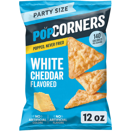 PopCorners Popped-Corn Snacks White Cheddar Flavored - 12 Ounce