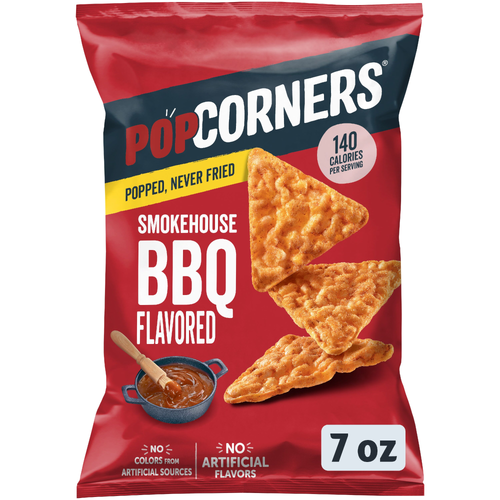 PopCorners Popped Corn Snacks Smokehouse BBQ Flavored - 7 Ounce