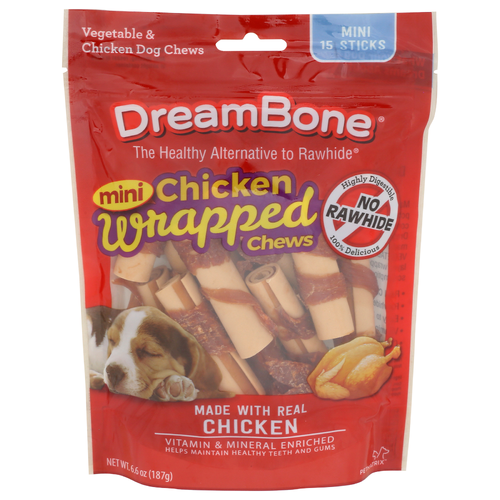 Dreambone Vegetable & Chicken Dog Chews - 0.44 Ounce - 15 Count