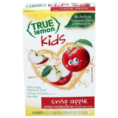 True Lemon Kids Crisp Apple Drink Mix - 0.123 Ounce - 10 Count Image 1 of 4