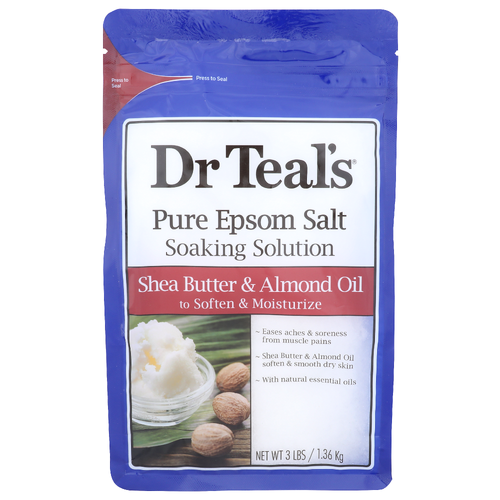 Dr Teal's Shea Butter & Almond Oil Pure Epsom Salt - 3 Pound