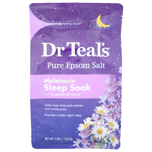Dr Teal's Melatonin Sleep Soak Pure Epsom Salt - 3 Pound
