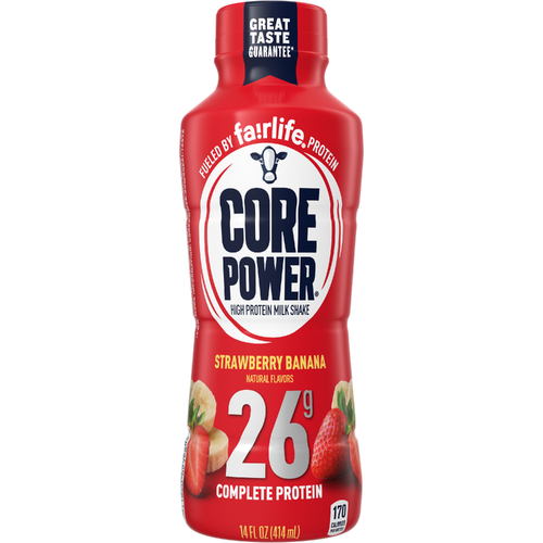 Core Power Protein Shake, Strawberry Banana, Bottle - 14 Fluid Ounce