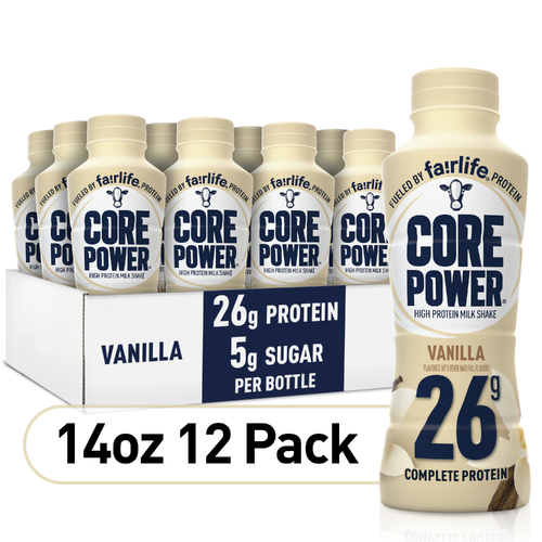 Core Power Vanilla Protein Shake Bottles - 168 Fluid Ounce