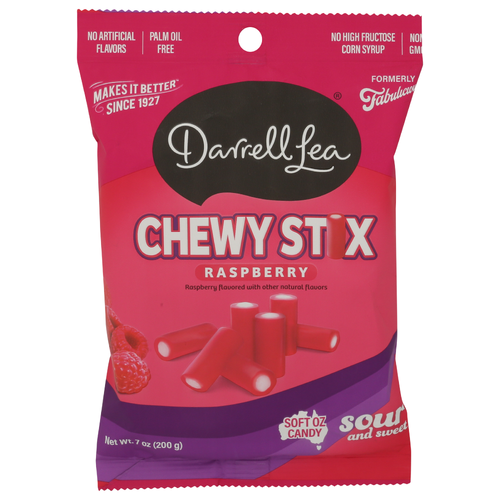 Darrell Lea Raspberry Sour Candy Stix Chewy - 7 Ounce Image 1 of 4