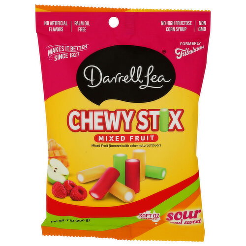 Darrell Lea Mixed Flavor Sour Candy Stix Chewy - 7 Ounce Image 1 of 4