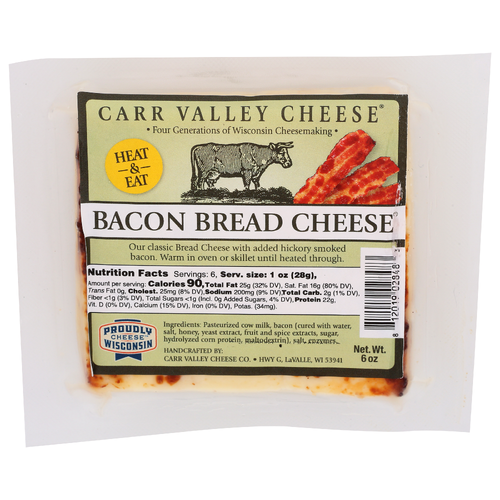 Carr Valley Cheese Clean, Fresh, Bacon Baked Bread - 6 Ounce