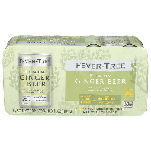 FEVER-TREE Ginger Beer Cans - 5.07 Fluid Ounce - 8 Count